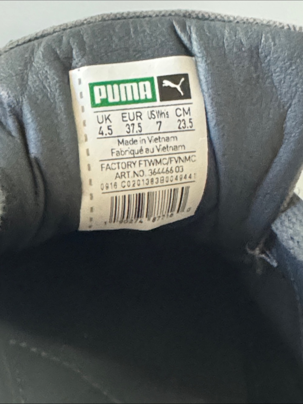 Puma x Fenty by Rihanna Creeper Velvet Glacier Gray Size 7 (EU 37.5) - Picture 11 of 14